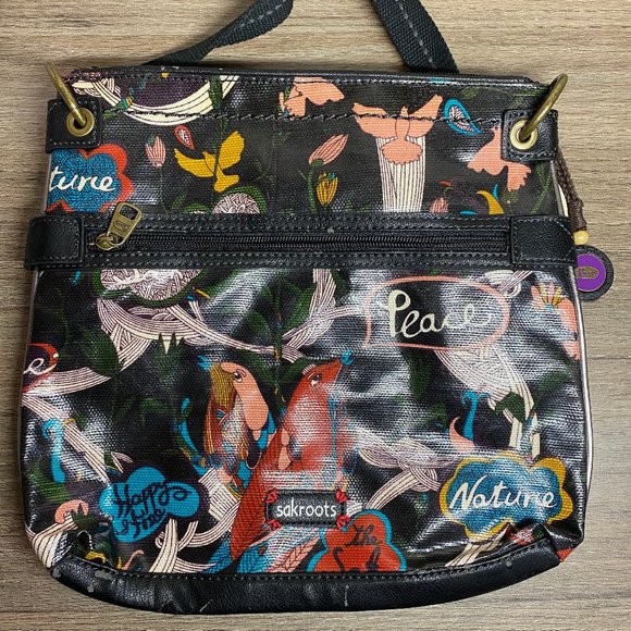 Sakroots Handbags - Sakroots River Artist Circle Peace Nylon Crossbody